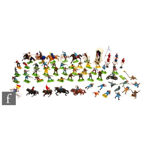 237 - A collection of Britains Deetail toy soldiers, including American Civil War and Western figures, unb... 