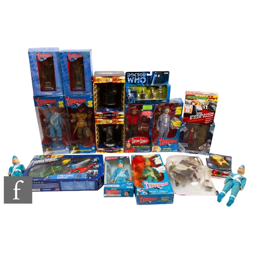 171 - A collection of assorted action figures, to include mostly Thunderbirds by Matchbox, Vivid Imaginati... 