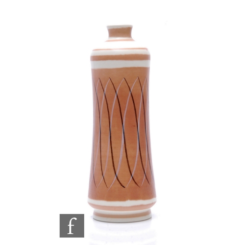 774 - Poole Pottery - A 1950s Freeform shape 706 'peanut' vase decorated in the PRP pattern, painted and i... 