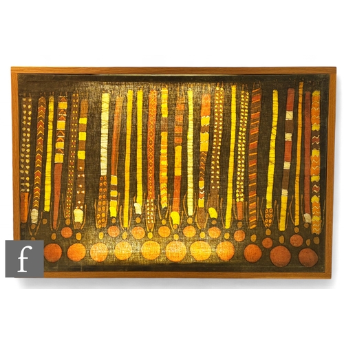 913 - Helen Welch & E Singano - 'Daughter of Africa' A mid Century scratch built light box, with batik... 