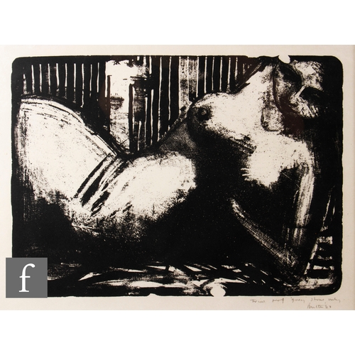 884 - Reg Butler (1913-1981) - Reclining Nude, lithograph, signed in pencil, dated '63, inscribed 'trial p... 