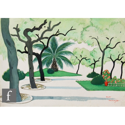 716 - Albert Wainwright (1898-1943) - A Spanish garden scene, watercolour, signed, unframed, 25.5cm x 35.5... 