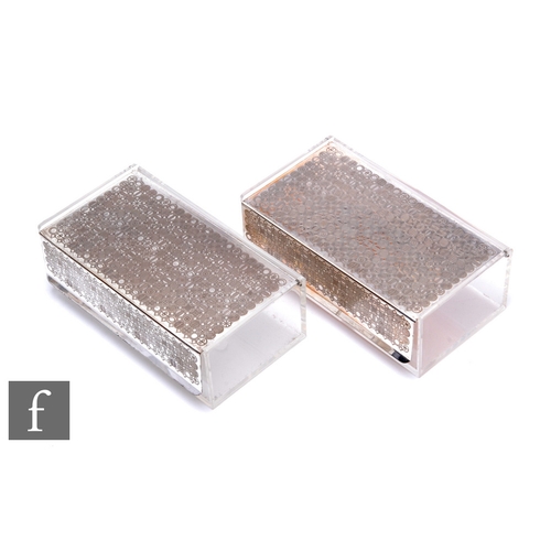 832 - Sigrid Kupetz - Wurttembergische Metallwarenfabrik (WMF) - Two mid 20th Century acrylic napkin boxes... 