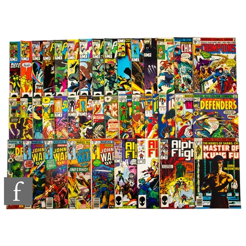 216 - A collection of bronze age Marvel comics, to include Master of Kung Fu, Alpha Flight, The New Mutant... 