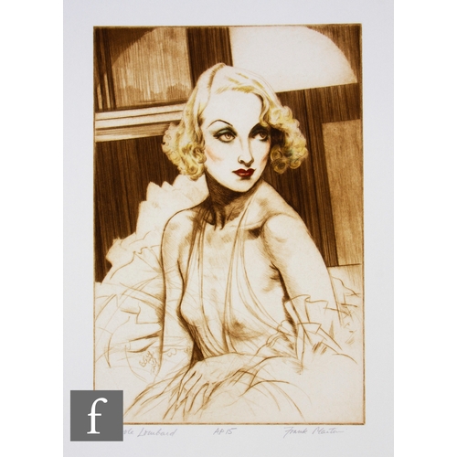 871 - Frank Martin (1921-2005) - 'Carole Lombard', etching, signed and titled in pencil, artist's proof 15... 