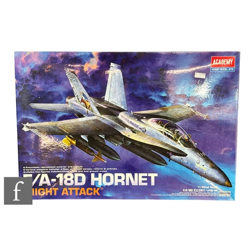 141 - An Academy 12103 1:32 scale F/A-18D Hornet Night Attack plastic model kit, boxed.