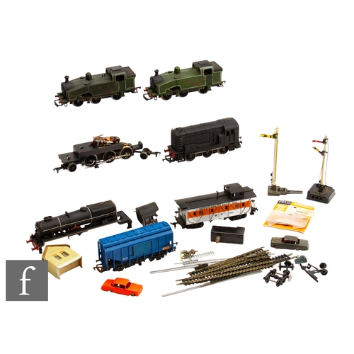 63 - A collection of model railway items for spares and repair, to include OO and HO gauge locomotives an... 