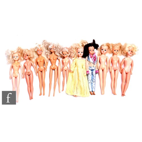 317 - A collection of eight Pedigree Sindy dolls, together with a Flair Toys Daisy doll, and a Simba Steff... 