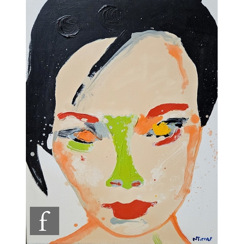 1224 - Neal Turner (contemporary) - 'Bjork', acrylic on canvas, signed, titled and signed verso, dated 2013... 