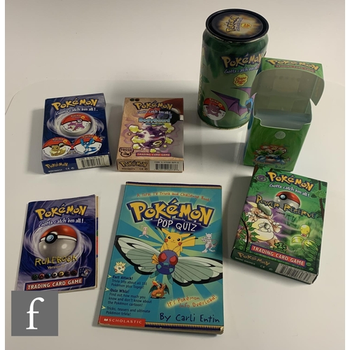 244 - A collection of assorted trading cards, to include Pokemon and Magic the Gathering, in a folder, tog... 