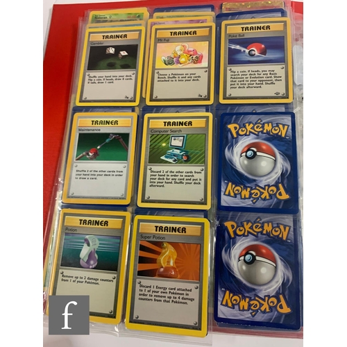 244 - A collection of assorted trading cards, to include Pokemon and Magic the Gathering, in a folder, tog... 