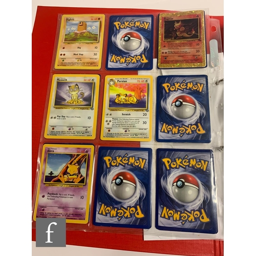 244 - A collection of assorted trading cards, to include Pokemon and Magic the Gathering, in a folder, tog... 