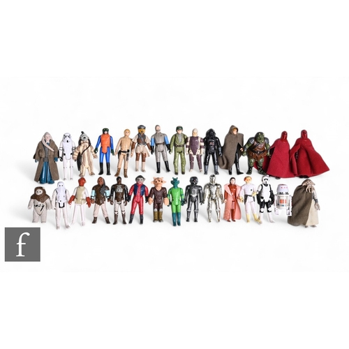 110 - A collection of Kenner Star Wars 3 3/4 inch action figures, with a Darth Vader carry case containing... 