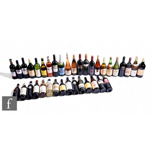 70 - Thirty-seven bottles of various wines, including red and white. (37)