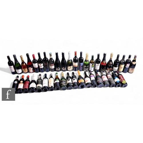 71 - Fourty-one bottles of various wines, including red, white and sparkling wines and perrys. (41)