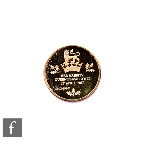 701 - Elizabeth II - A 2005 miniature gold coin issued for Vice Admiral Lord Horatio Nelson, Alderney, and... 