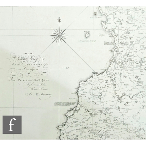 804 - A set of six facsimile maps of Scotland, parts of Ayrshire etc framed, 49cm x 54cm. (6)