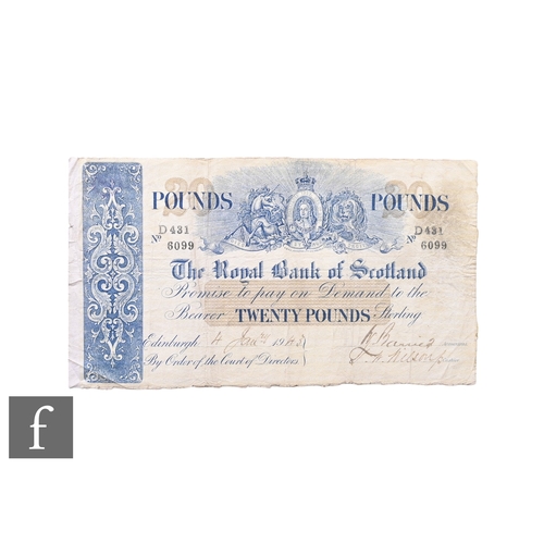 632 - Banknotes - A Royal Bank of Scotland five pounds, 1945, No D431 6099.