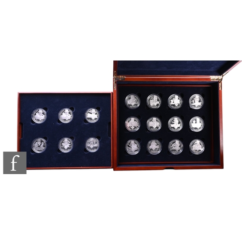 605 - Elizabeth II - Eighteen Channel Islands silver proof coins, The Victoria Cross 1856-2006, with certi... 