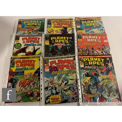 124 - A collection of Marvel UK Planet of the Apes / Planet of the Apes and Dracula Lives comics, issues #... 