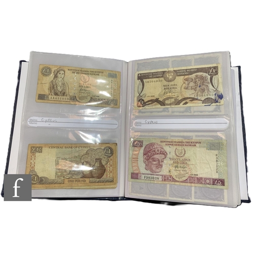 622 - Banknotes - A Britannia helmet issue five pound note, various Britannia one pound green notes, ten s... 