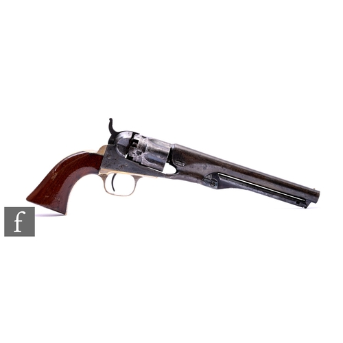 630 - A .36 Cal Colt pocket revolver No 12569, 16.5cm barrel, fluted cylinder and plated guard.