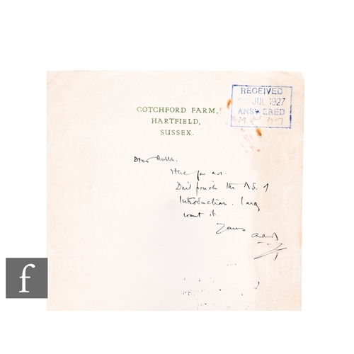 15 - A.A.Milne - (1882-1956 - Author - Winnie the Pooh) - An autograph letter signed with initials to Mul... 