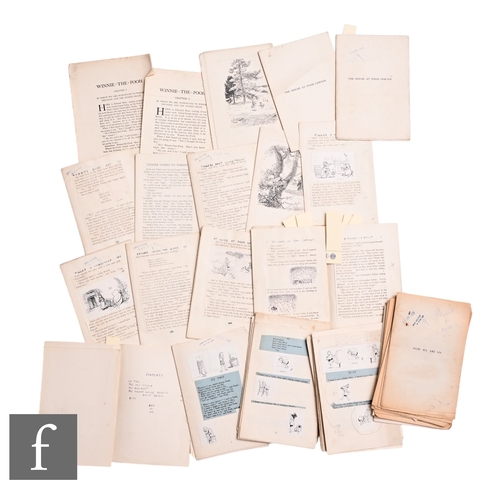 21 - A.A.Milne - (1882-1956 - Author - Winnie the Pooh) - A quantity of proof pages for 'The House At Poo... 