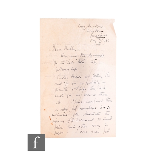 28 - E.H.Shepard - (1879 - 1976 - Illustrator - Winnie the Pooh) - An autograph letter signed with initia... 