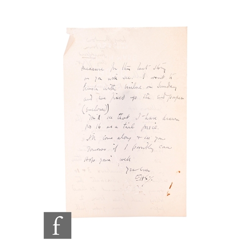 28 - E.H.Shepard - (1879 - 1976 - Illustrator - Winnie the Pooh) - An autograph letter signed with initia... 