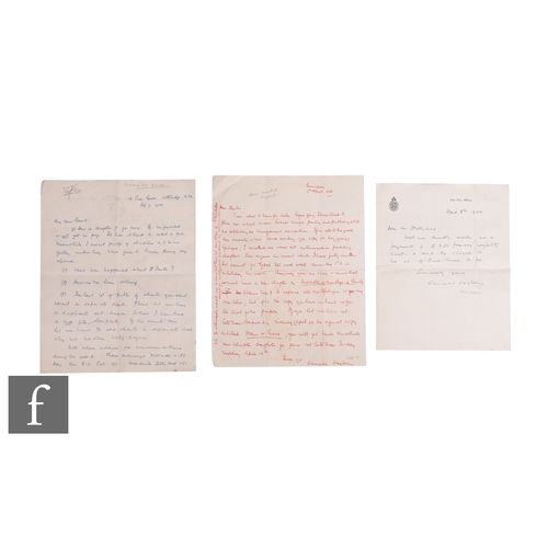 34 - Lancelot Hogben - Three letters, one dated April 8th 1944 on War Office letter head paper requesting... 