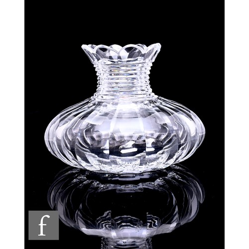 427A - A later 20th Century William Yeoward crystal glass vase inspired by an early 18th Century example, o... 