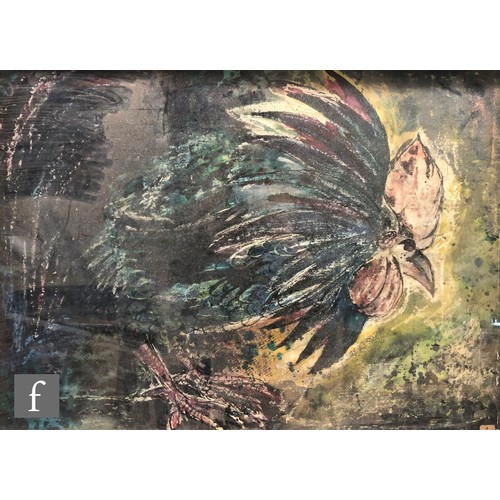 760 - H. Willis (Mid 20th Century) - Study of a cockerel, ink and wash drawing, signed, framed, 55cm x 74c... 