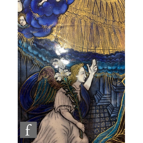 541 - A 19th Century Limoges rectangular plaque of the Annunciation, depicting the angel Gabriel announcin... 