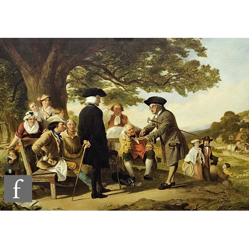 797 - Circle Of Thomas Brooks (1818–1892) - The village school master, oil on canvas, copy of a painting i... 