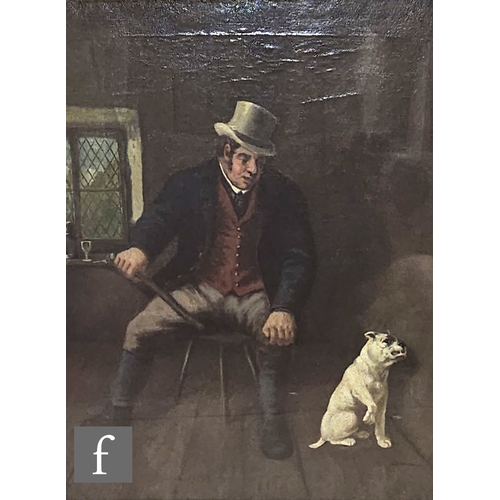 798 - After Joseph Clayton Clarke - Bill Sykes and his dog ‘Bull’s Eye’ (Oliver Twist), oil on canvas, fra... 