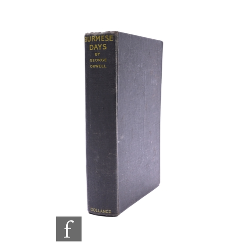 692 - George Orwell : Burmese Days : First Edition 1935, first printing published by Victor Gollancz Ltd.