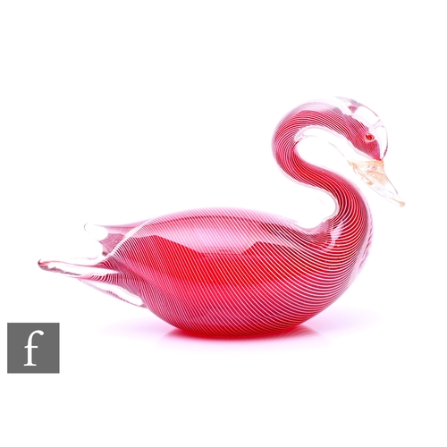 278 - A post war Italian Murano glass figure of a stylised water bird, attributed to Barovier & Toso, ... 