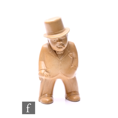 183 - A Bovey Pottery 'Our Gang' model of Winston Churchill, the whole glazed in buff, printed mark, heigh... 