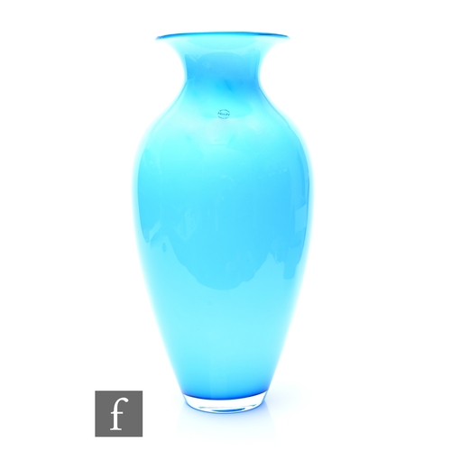 285 - A contemporary Italian Murano glass vase by C. Nason, of shouldered ovoid form with flared collar ne... 