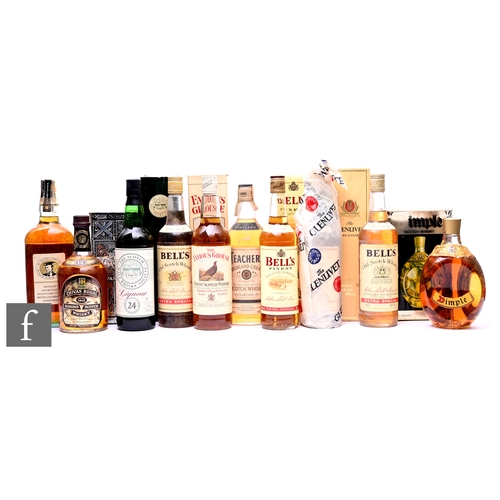 440 - A collection of whiskies, to bottle of The Whisky Society Liqueur cask No. 24, with original box, Gl... 