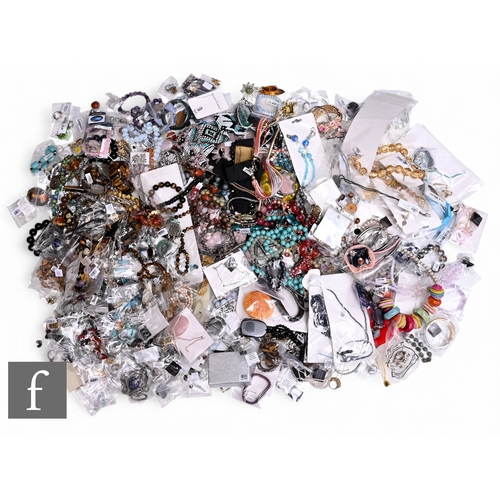 428 - A large collection of costume jewellery and watches, to include some silver jewellery, mostly new an... 