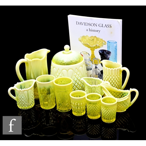 371 - A collection of late 19th Century Davidsons Primrose Pearline wares to include a biscuit jar and cov... 