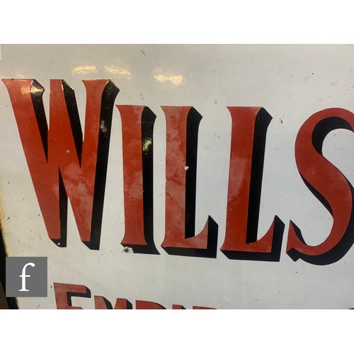 596 - A 1930s or earlier pictorial enamel sign titled 'Will's ''Flag'' Empire Blend Cigarettes', 71cm x 13... 