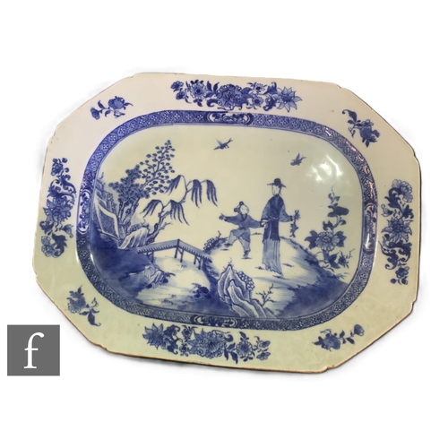 377 - A collection of Chinese late 18th Century blue and white porcelain to include eight various octagona... 