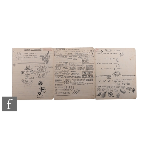 695 - Albert Wainwright (1898-1943) - Three double sided sketch book pages illustrating lesson plans on ho... 