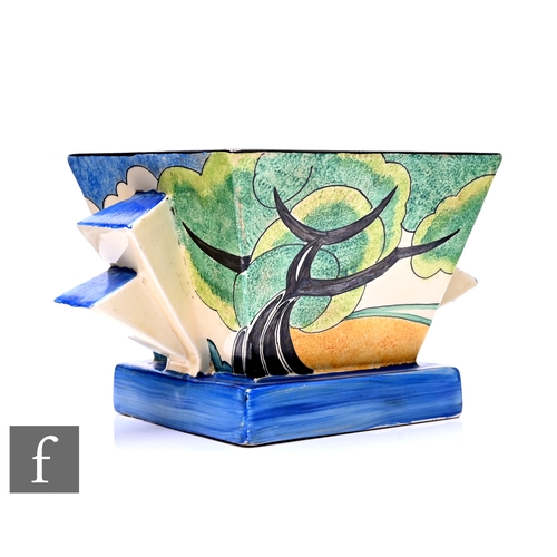 378 - Clarice Cliff - May Avenue - A shape 515 vase circa 1933, hand painted with a stylised tree lined av... 