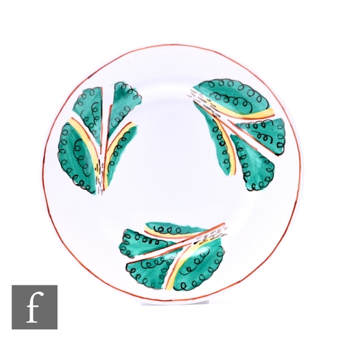 669 - Paul Nash - Foley China - A handpainted 'Forest' side plate, circa 1934, decorated with stylized tre... 