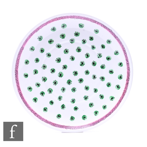 672 - Graham Sutherland - Foley China - A dessert plate, circa 1934, of circular form, decorated with gree... 