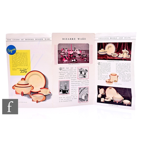 606 - Clarice Cliff - An original 1930s promotional sales brochure titled 'MODERN DINNER WARE AND ITS CORR... 